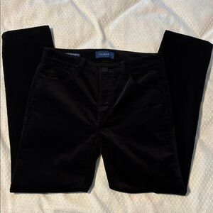 Talbots Petite Black Velveteen Pants EUC